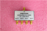 10-1000MHz 1W SMA RF 射频同轴 4路 一分四功分器 频率可定制