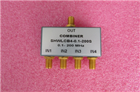 0.1-200MHz 1W SMA RF 射频同轴4路 四合一合路器 频率可定制