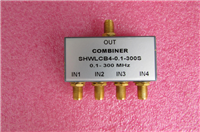 0.1-300MHz 1W SMA RF 射频同轴 4路 四合一合路器 频率可定制