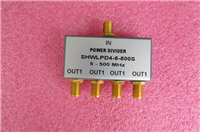 5-500MHz 1W SMA RF 射频同轴 4路 一分四功分器 频率可定制