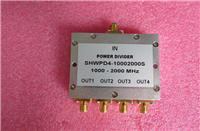 1000-2000MHz 10W SMA 射频同轴4路 一分四功分器 频率可定制