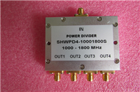 1000-1800MHz 10W SMA RF 射频同轴4路 一分四功分器 频率可定制