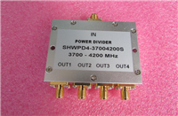 3700-4200MHz 10W SMA RF 射频同轴4路 一分四功分器 频率可定制