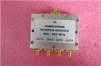 850-930MHz 10W SMA RF 射频同轴4路 一分四功分器 频率可定制