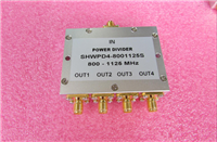 800-1125MHz 10W SMA RF 射频同轴4路一分四功分器 频率可定制