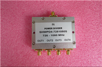 725-1050MHz 10W SMA RF 射频同轴 4路一分四功分器 频率可定制