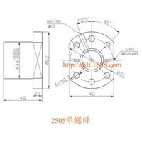 厂家滚珠丝杠副组件图纸螺母选型规格2505