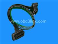 OBD2公转母16PIN超薄扁平线带开关 超薄OBD 16PIN扁平连接线